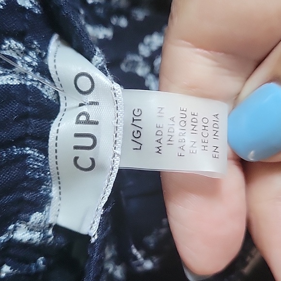 New with tag tribal print navy with white cupio size large pants - Picture 6 of 12